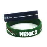 Impression de logo en gros personnalisé hommes Bracelet de bracelet en silicone