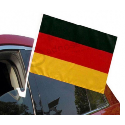 Boa qualidade tamanho personalizado alemanha bandeira do carro com clip