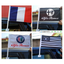 Custom football fans world cup car window flags set with high quality and any size