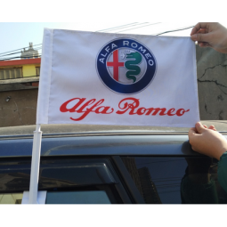 Promotional custom logo plastic pole car window flag with high quality and any size