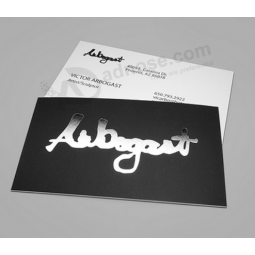 Tarjeta de visita de papel de lujo del logotipo de la impresión ultravioleta personalizada
