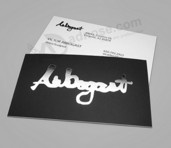 Tarjeta de visita de papel de lujo del logotipo de la impresión ultravioleta personalizada