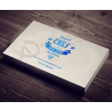 Oem Design blaue Folie debossed Papier Visitenkarte