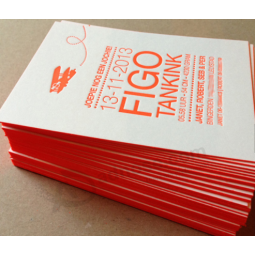 Carte de nom d'entreprise typographie de papier de coton en gros