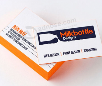 Full color logo embossed business paper card printing
