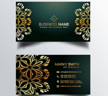Impressão de cartão de nome de papel de folha de ouro de alta qualidade