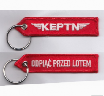 China Manufacturer Embroidery Tag Promotional Key Chains