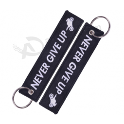 Factory custom embroidery key tags for advertising