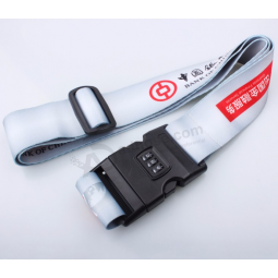Top quality polyester luggage strap with coded lock with high quality and any size