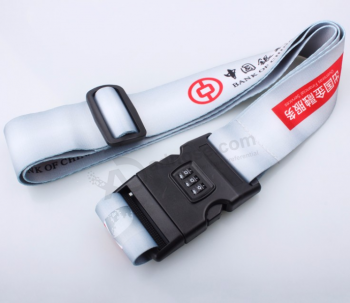 Top quality polyester luggage strap with coded lock