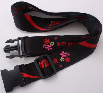Hot sale durable polyester luggage strap for travel with high quality and any size
