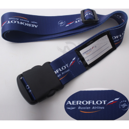 Wholesale custom luggage polyester strap with ID tag with high quality and any size
