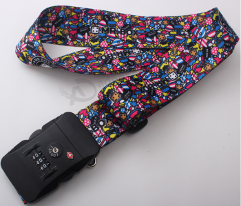 TSA Locking Airport Polyester Suitcase Strap for Travel with high quality and any size
