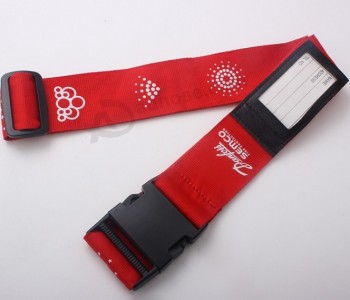 Promotional sublimation custom luggage belt with name tag with high quality and any size