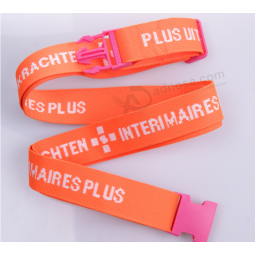 Promotional colorful luggage belts with colorful buckle