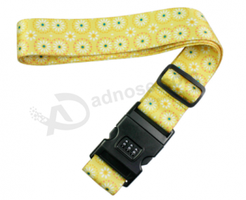 OEM design personalized lockable strong luggage strap with high quality and any size
