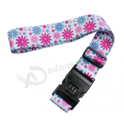 Travel Accessories Personalized Printing Fabric Luggage Straps with high quality and any size