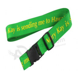 Custom made polyester travel luggage strap with handle