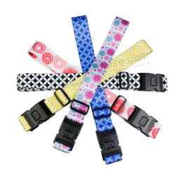 Color print fabric luggage belt for advertising