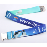 Aangepaste logo bedrukte Tasage riem met plastic gesp voor promotie