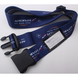 Wholesale custom polyester printed named tags luggage straps with high quality and any size