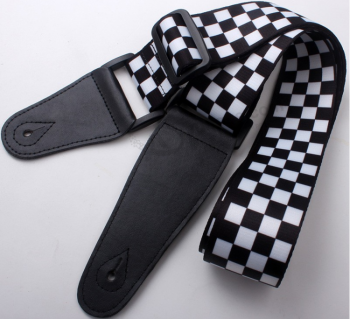 New trends printed polyester guitar lanyard strap design
