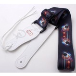 Hot sale custom adjustable leather ends guitar belts