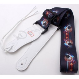 Hot sale custom adjustable leather ends guitar belts