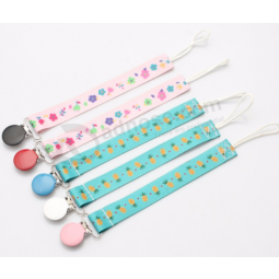 Wholesale colorful baby metal pacifier clips lanyard