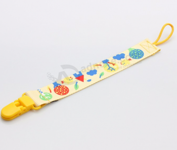 Customized Leash Printed Baby Pacifier Clip with high quality and any size