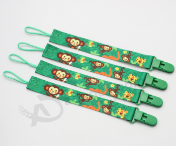Cartoon Funny Dummy Nipple Belt Teether Pacifier Holder Clip For Baby with high quality and any size