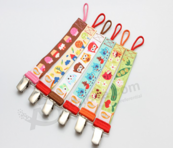 Best selling soother ribbon strap plastic baby pacifier clip with high quality and any size