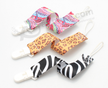 Baby Ribbon Pacifier Clip Chain Baby Pacifiers Dummy Holders with high quality and any size