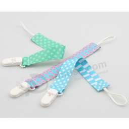 Fancy baby pacifier clip soother ribbon leash strap