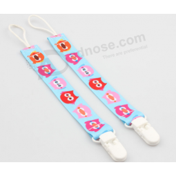 Food grade baby pacifier holder clip custom pacifier chain with high quality and any size