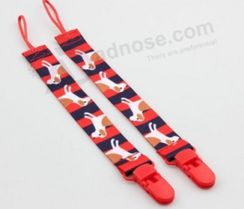 Baby Care Dummy Soother Ribbon Chain Pacifier Holder Clip with high quality and any size
