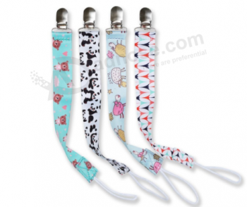 Top quality printed pacifier clip metal pacifier clip holder with high quality and any size