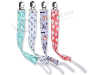 Eco-friendly baby dummy clip holder dummy chain with high quality and any size