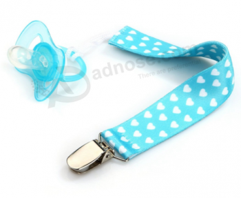 Printed Baby Ribbon Pacifier Chain Baby Pacifiers Dummy Holders