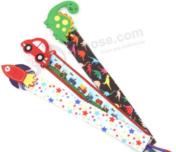 Polyester fabric decorative grosgrain pacifier clip