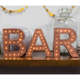 Metalen vintage verlichting aangepaste grootte acryl led letters groothandel
