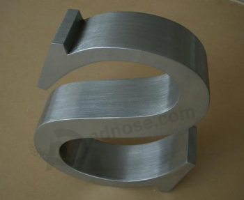 Roestvrij staal 3d brief borstel dEcoratieve metalen letters