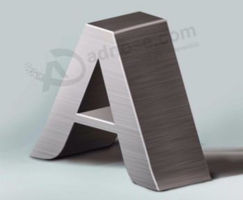 Bien terminar diseño de cartelería de letras de acero inoxidable 3d