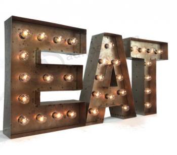 Outdoor advertising vintage metal letters for sale