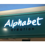 服装店亚克力白色led通道标志定制