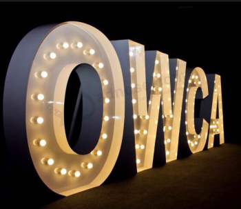 Custom metal light signs Outdoors Illuminated Channel Letters