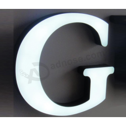 Iluminación de la cara de la resina led publicitario signo de letras