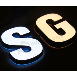 Signe de lettre alphabet acrylique avec lumière led en gros