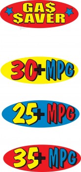 Factory direct customized good quality car satic cling for 12" x 28" with high quality and any size