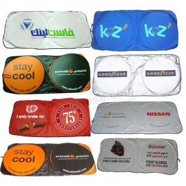Full-color afdrukken nylon gaas auto zonnescherm op maat